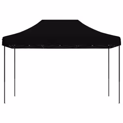 vidaXL Foldable Party Tent Pop-Up with 4 Sidewalls Patio Gazebo Canopy Shelter - black, without sidewall - Additional view 2