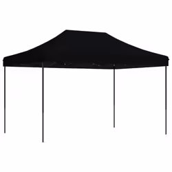vidaXL Foldable Party Tent Pop-Up with 4 Sidewalls Patio Gazebo Canopy Shelter - black, without sidewall - Additional view 4