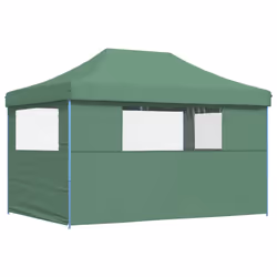 vidaXL Foldable Party Tent Pop-Up with 4 Sidewalls Patio Gazebo Canopy Shelter - green, with 3 sidewalls - Additional view 4