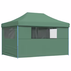 vidaXL Foldable Party Tent Pop-Up with 4 Sidewalls Patio Gazebo Canopy Shelter - green, with 4 sidewalls - Additional view 4