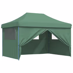vidaXL Foldable Party Tent Pop-Up with 4 Sidewalls Patio Gazebo Canopy Shelter - green, with 4 sidewalls - Additional view 6