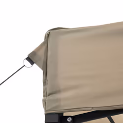 vidaXL Foldable Party Tent Pop-Up with 4 Sidewalls Patio Gazebo Canopy Shelter - taupe, with 4 sidewalls - Additional view 7