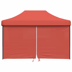 vidaXL Foldable Party Tent Pop-Up with 4 Sidewalls Patio Gazebo Canopy Shelter - burgundy, with 4 sidewalls