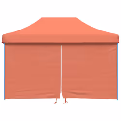 vidaXL Foldable Party Tent Pop-Up with 4 Sidewalls Patio Gazebo Canopy Shelter - terracotta, with 4 sidewalls