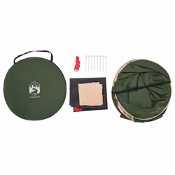 vidaXL Privacy Tent Toilet Tent Shower Changing Tent Green Pop-up Waterproof - Green - Additional view 8
