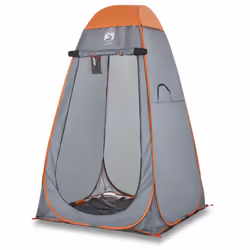 vidaXL Privacy Tent Toilet Tent Shower Changing Tent Green Pop-up Waterproof - Grey and orange