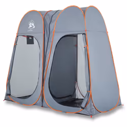 vidaXL Privacy Tent Outdoor Toilet Tent Shower Changing Tent Pop-up Waterproof - Grey and orange