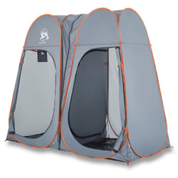 vidaXL Privacy Tent Outdoor Toilet Tent Shower Changing Tent Pop-up Waterproof - Grey and orange