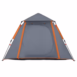 vidaXL Camping Tent Dome 5-Person Lightweight Tent Dome Tent Quick Release - Grey and orange, 210 x 210 x 140 cm - Additional view 8