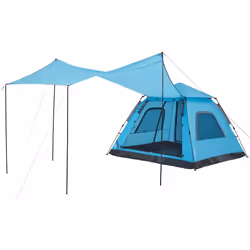 vidaXL Camping Tent Dome 5-Person Lightweight Tent Dome Tent Quick Release - Blue, 235 x 235 x 155 cm - Additional view 7