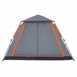 vidaXL Camping Tent Dome 5-Person Lightweight Tent Dome Tent Quick Release - Grey and orange, 235 x 235 x 155 cm - Additional view 8