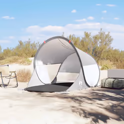 vidaXL Beach Tent Patio Lightweight Tent Sun Shelter Tent Pop-up Waterproof - grey