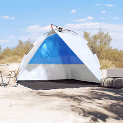 vidaXL Beach Tent Lightweight Dome Tent Camping Tent Quick Release Waterproof - Azure blue