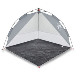 vidaXL Beach Tent Lightweight Dome Tent Camping Tent Quick Release Waterproof - Grey