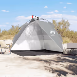 vidaXL Beach Tent Lightweight Dome Tent Camping Tent Quick Release Waterproof - Grey - Additional view 2