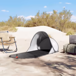 vidaXL Beach Tent Lightweight Tent Camping Tent Shelter Pop-up Waterproof - Grey