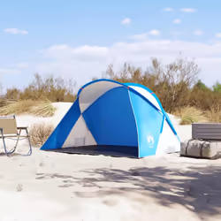 vidaXL Beach Tent 2-Person Lightweight Tent Camping Tent Pop-up Waterproof - Azure blue