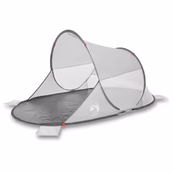 vidaXL Beach Tent 2-Person Lightweight Tent Camping Tent Pop-up Waterproof - Grey