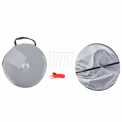 vidaXL Beach Tent 2-Person Lightweight Tent Camping Tent Pop-up Waterproof - Grey - Additional view 8