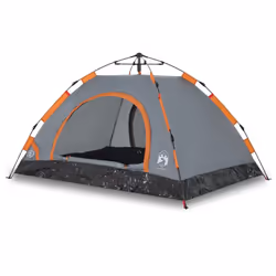 vidaXL Camping Tent 5-Person Lightweight Tent Dome Tent Shelter Quick Release - grey, 2-person