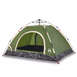 vidaXL Camping Tent 5-Person Lightweight Tent Dome Tent Shelter Quick Release - green, 3-person