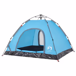 vidaXL Camping Tent 3-Person Lightweight Tent Dome Tent Blue Quick Release - Additional view 4
