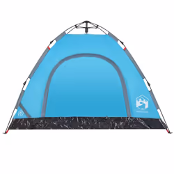 vidaXL Camping Tent 3-Person Lightweight Tent Dome Tent Blue Quick Release - Additional view 6