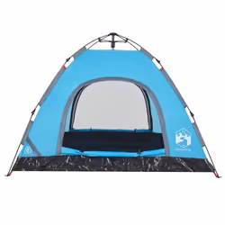 vidaXL Camping Tent 3-Person Lightweight Tent Dome Tent Blue Quick Release - Additional view 7
