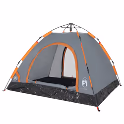vidaXL Camping Tent 5-Person Lightweight Tent Dome Tent Shelter Quick Release - grey, 3-person - Additional view 4