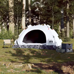 vidaXL Camping Tent 5-Person Lightweight Tent Dome Tent Shelter Quick Release - white blackout, 3-person