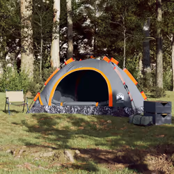 vidaXL Camping Tent 5-Person Lightweight Tent Dome Tent Shelter Quick Release - grey, 4-person
