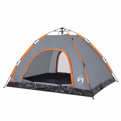 vidaXL Camping Tent 5-Person Lightweight Tent Dome Tent Shelter Quick Release - grey, 4-person - Additional view 4