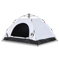 vidaXL Camping Tent 5-Person Lightweight Tent Dome Tent Shelter Quick Release - white blackout, 4-person