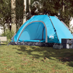 vidaXL Camping Tent 5-Person Lightweight Tent Dome Tent Shelter Quick Release - blue, 5-person