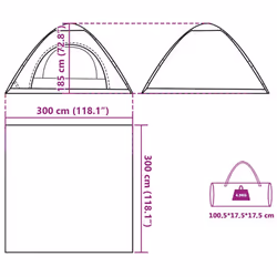 vidaXL Camping Tent 5-Person Lightweight Tent Dome Tent Shelter Quick Release - white blackout, 5-person