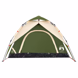 vidaXL Camping Tent Dome Tent Lightweight Tent Blackout Fabric Quick Release - Green, 230 x 200 x 148 cm - Additional view 5