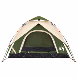 vidaXL Camping Tent Dome Tent Lightweight Tent Blackout Fabric Quick Release - Green, 230 x 200 x 148 cm - Additional view 6