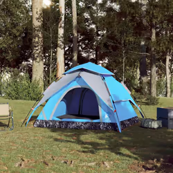 vidaXL Camping Tent Dome Tent Lightweight Tent Blackout Fabric Quick Release - Blue, 230 x 200 x 148 cm - Additional view 2