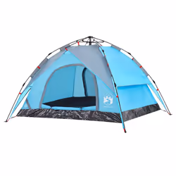 vidaXL Camping Tent Dome Tent Lightweight Tent Blackout Fabric Quick Release - Blue, 230 x 200 x 148 cm - Additional view 4