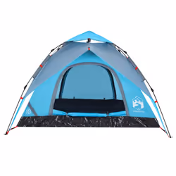 vidaXL Camping Tent Dome Tent Lightweight Tent Blackout Fabric Quick Release - Blue, 230 x 200 x 148 cm - Additional view 6