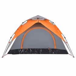 vidaXL Camping Tent Dome 3-Person Dome Tent Grey and Orange Quick Release - Additional view 7
