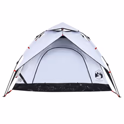 vidaXL Camping Tent Dome Tent Lightweight Tent Blackout Fabric Quick Release - White blackout, 230 x 200 x 148 cm - Additional view 5