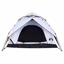 vidaXL Camping Tent Dome Tent Lightweight Tent Blackout Fabric Quick Release - White blackout, 230 x 200 x 148 cm - Additional view 6