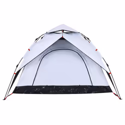 vidaXL Camping Tent Dome Tent Lightweight Tent Blackout Fabric Quick Release - White blackout, 230 x 200 x 148 cm - Additional view 7