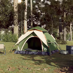 vidaXL Camping Tent Dome Tent Lightweight Tent Blackout Fabric Quick Release - Green, 230 x 230 x 140 cm - Additional view 2