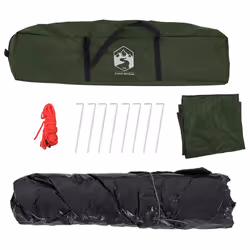 vidaXL Camping Tent Dome Tent Lightweight Tent Blackout Fabric Quick Release - Green, 230 x 230 x 140 cm - Additional view 9