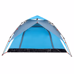 vidaXL Camping Tent Dome 4-Person Lightweight Dome Tent Blue Quick Release - Additional view 7