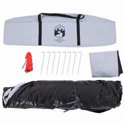 vidaXL Camping Tent Dome 4-Person Tent White Blackout Fabric Quick Release - Additional view 9
