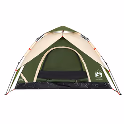 vidaXL Camping Tent Dome Tent Lightweight Tent Blackout Fabric Quick Release - Green, 250 x 250 x 155 cm - Additional view 4