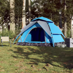 vidaXL Camping Tent Dome Tent Lightweight Tent Blackout Fabric Quick Release - Blue, 250 x 250 x 155 cm - Additional view 2